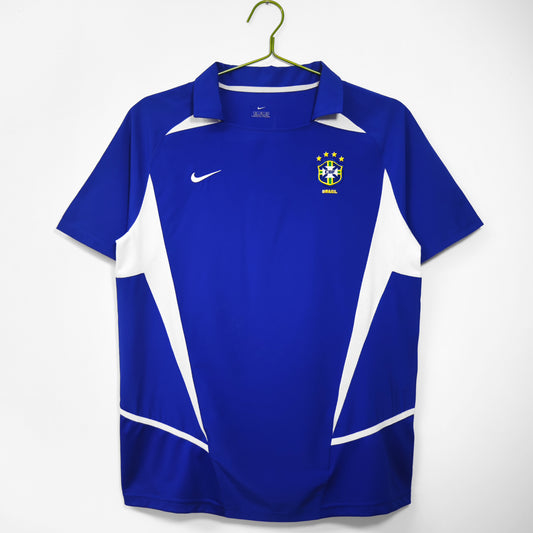 Camiseta retro de visitante de BRASIL 2002