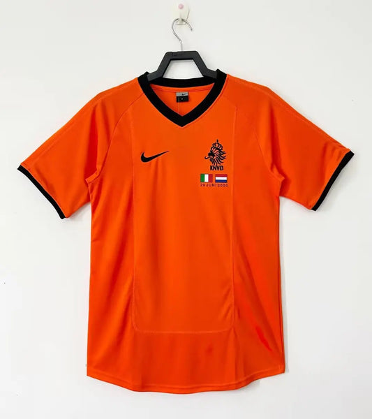 Camiseta retro local de Holanda para la Eurocopa 2000